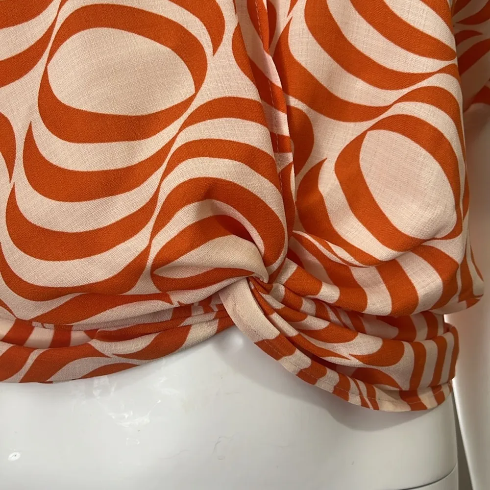 Orange Swirl Women's Top - Image 4