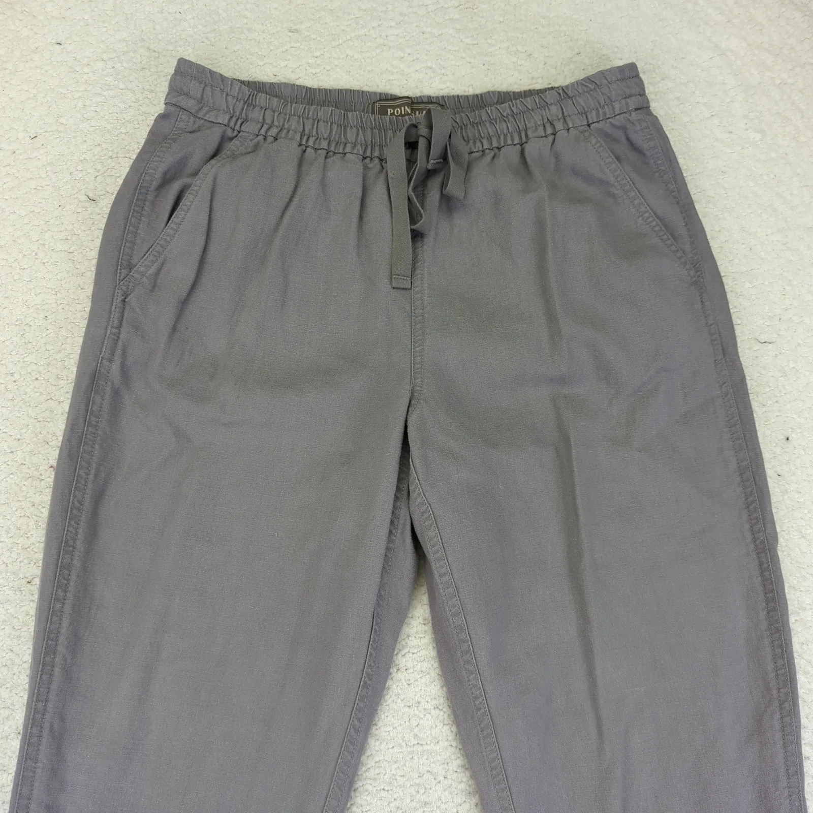 J Crew Point Sur Womens 6 Tall Seaside Jogger Pants Linen‎ Casual Gray G6321 Size 16W - Image 3