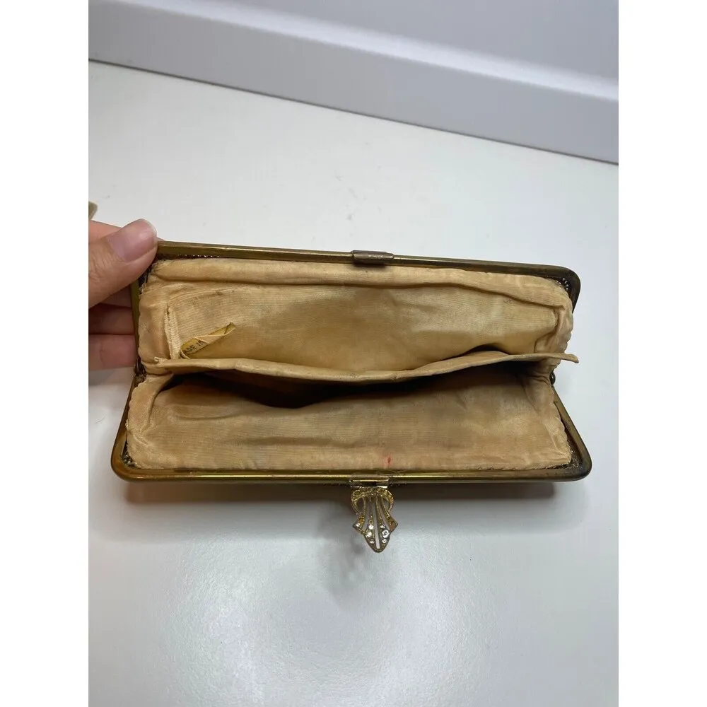 VTG MCM Gold Mesh Evening Wallet Purse W Germany - Image 11