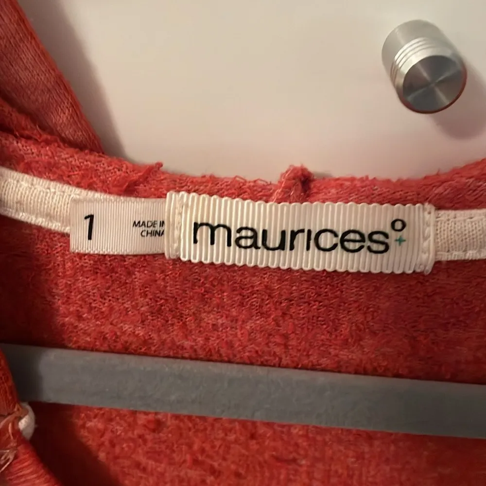 Gently used Maurice’s 1X coral pink hoodie - Image 3