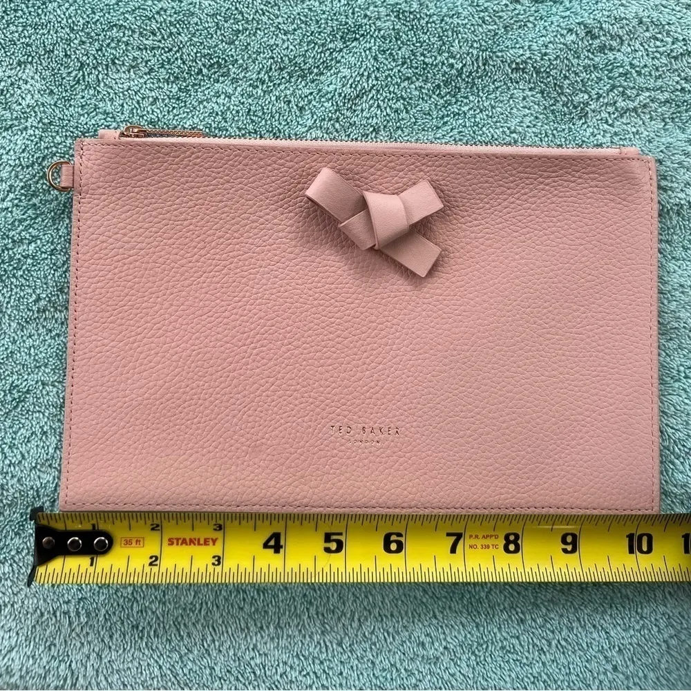 TED BAKER LONDON pink knot bow pouch - Image 8