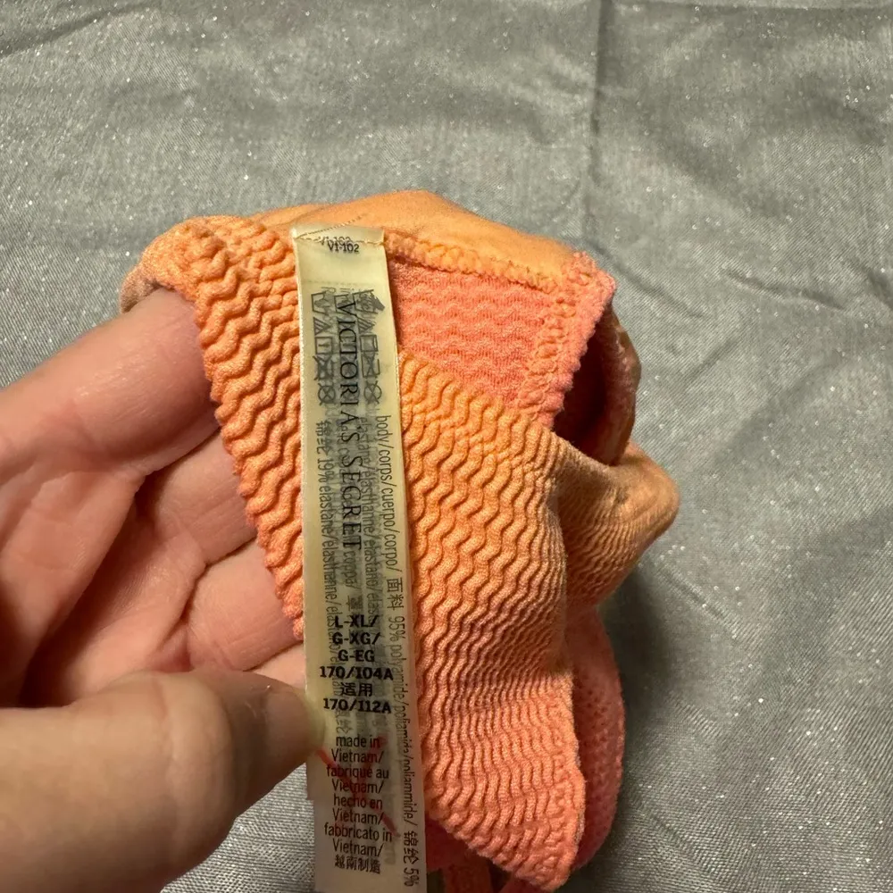 Victoria's Secret Orange Ombre Bikini with Ribbed Texture - Image 3