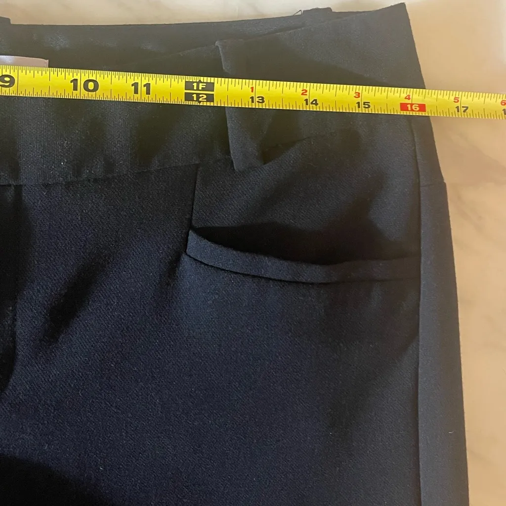 Calvin Klein Black Dress Pants Size 6 Mid Rise Straight Leg Trousers - Image 4