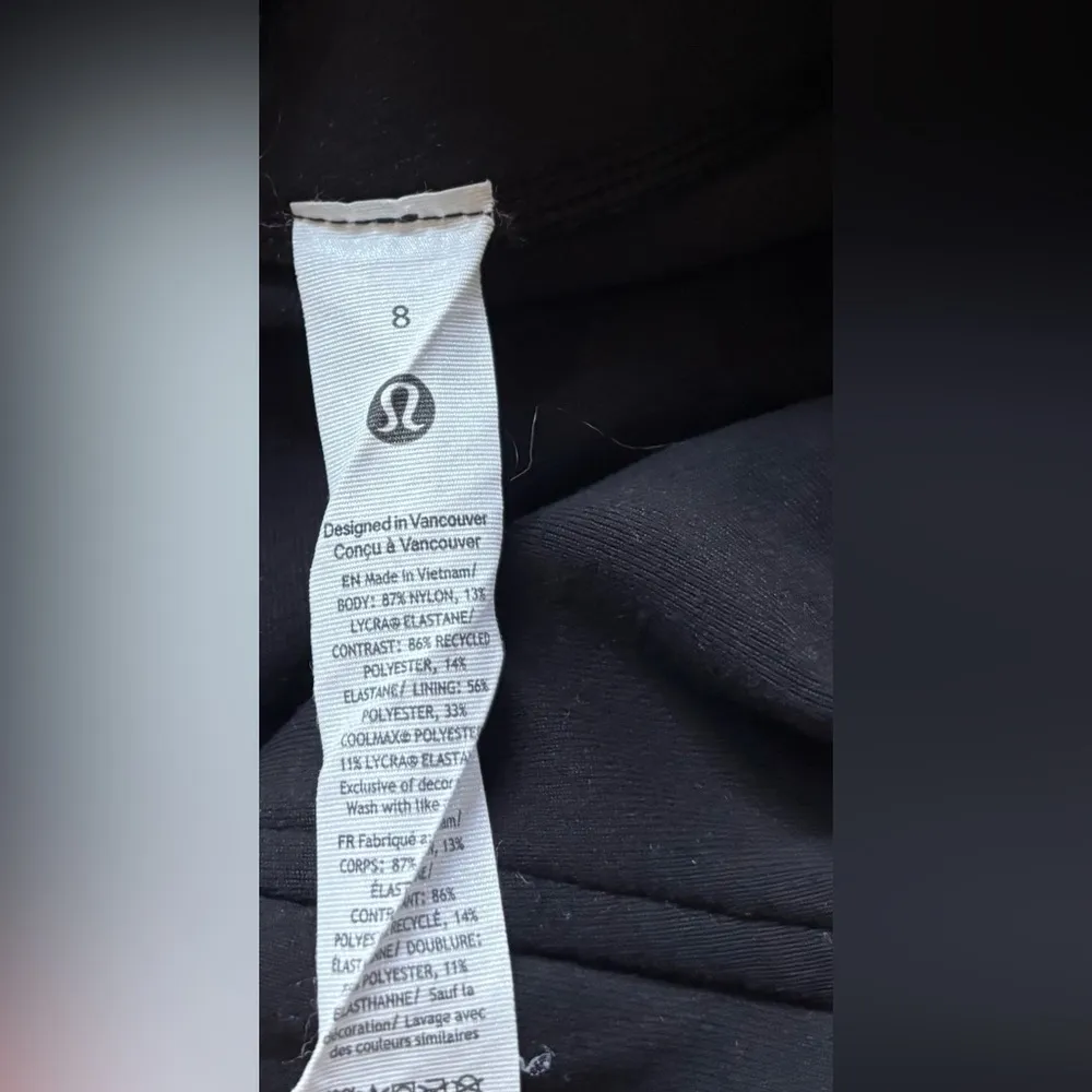 Lululemon  Define Relaxed Fit Jacket Luon Black size 8 EUC Run Gym Everyday - Image 3