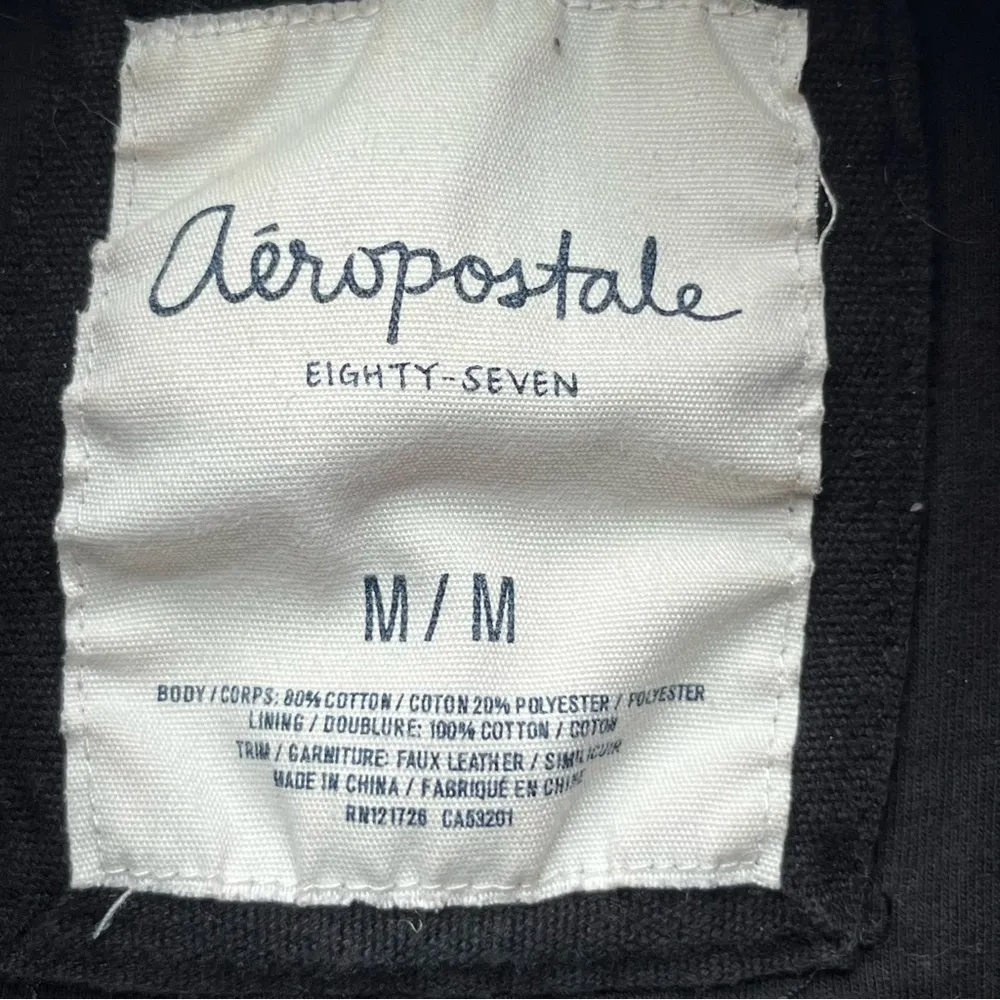 Aeropostale Button Up Military Style Fall Spring coat jacket Black Medium - Image 10