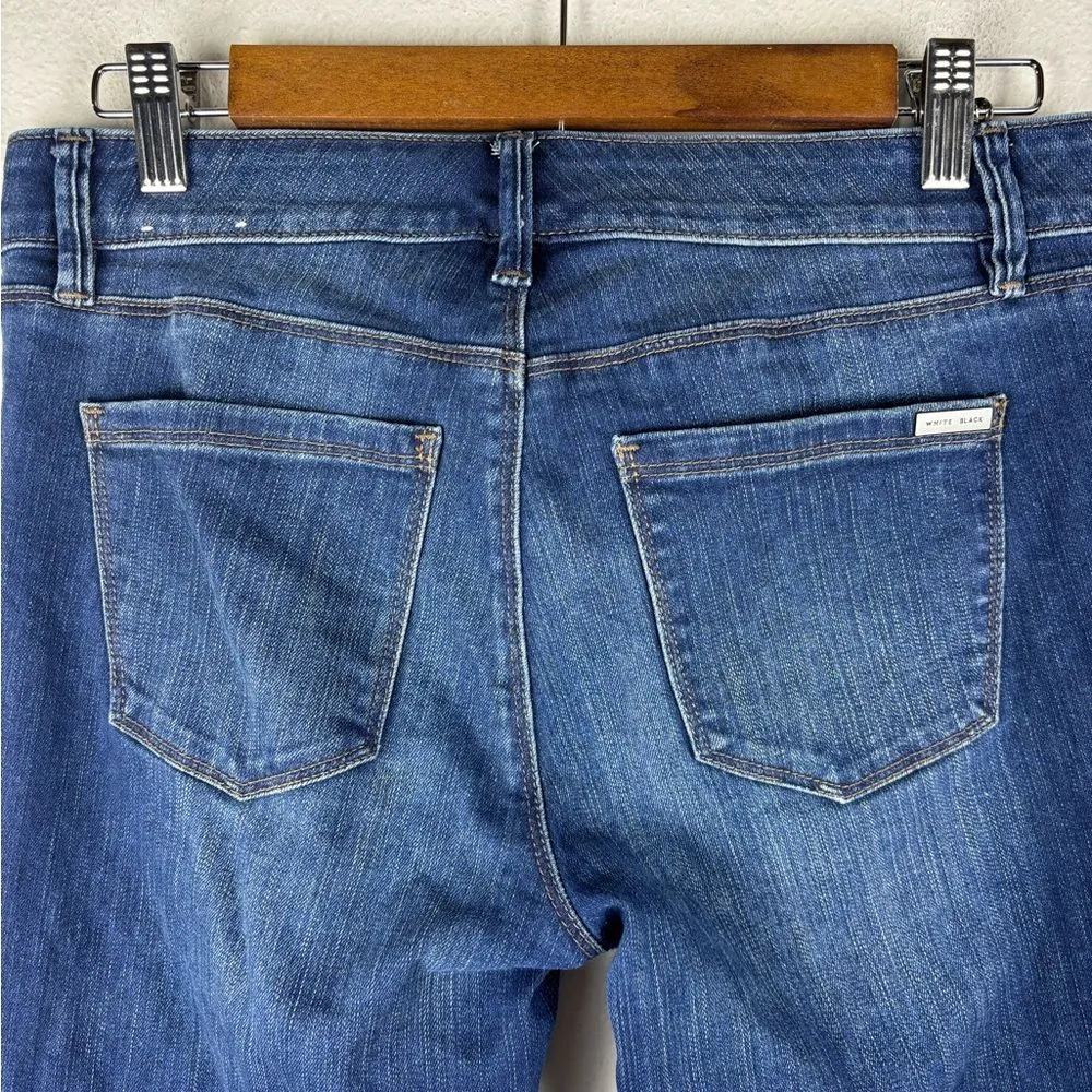 White House Black‎ Market Women's Size 4 Slim Ankle Denim Jeans Raw Hem Sparkle - Image 9