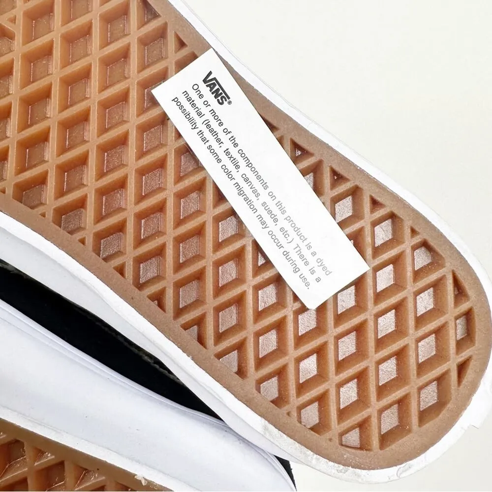 NEW Vans Unisex Black Animal Print Suede Leather Low Top Lace Up Skate Sneakers - Image 6