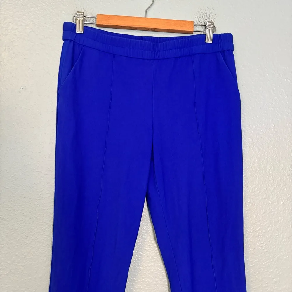 Escada Womens Cobalt Blue Straight Leg Crop Trouser 40 / Medium Classic Office - Image 4