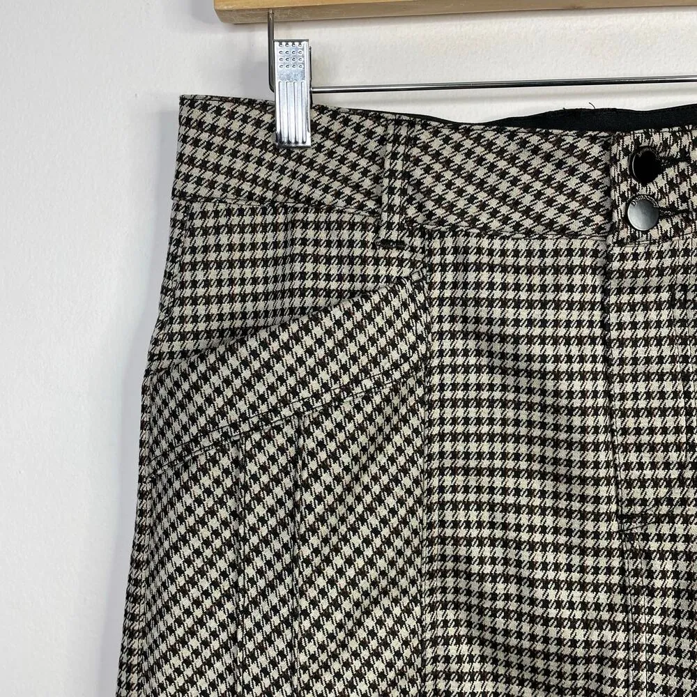 Democracy Ab-Solution Madeleine Houndstooth Ponte Knit Utility Short Skirt 8 new - Image 3