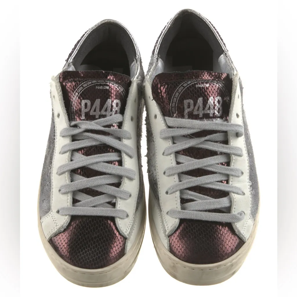 P448 John Cola Sneakers – Silver & Plum Glitter (EU 37 / US 7) - Image 2