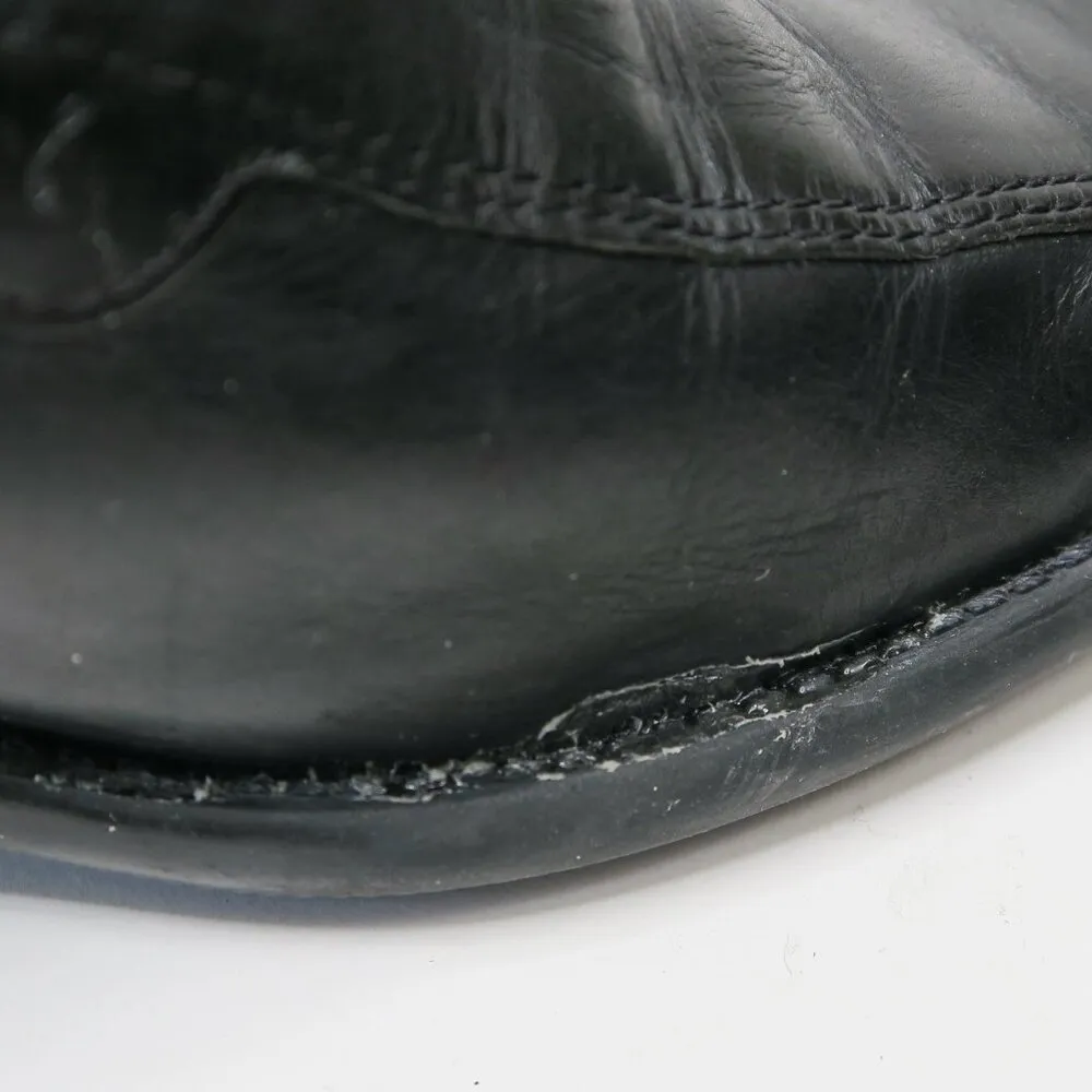 Vintage 90s Enzo Angiolini Black Leather Heeled Loafers - Image 11