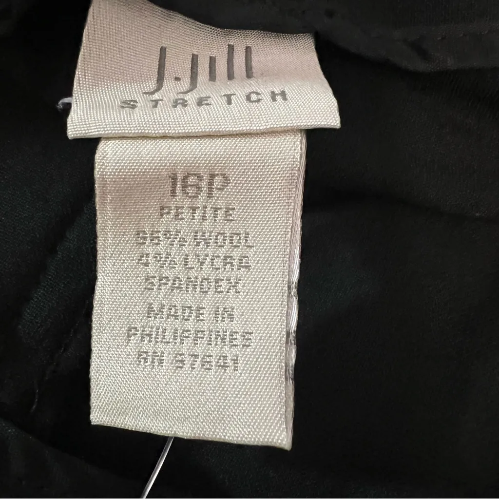 J. Jill Black Wool Blend Straight Leg Trousers Dress Pants plus size 16P NWT - Image 5