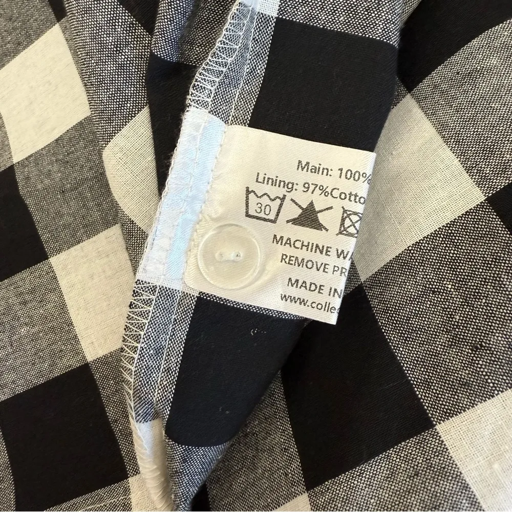 Collectif X ModCloth 50s Mara Check Midi Fit & Flare Shirtdress Shirt Dress Black Size XS - Image 13