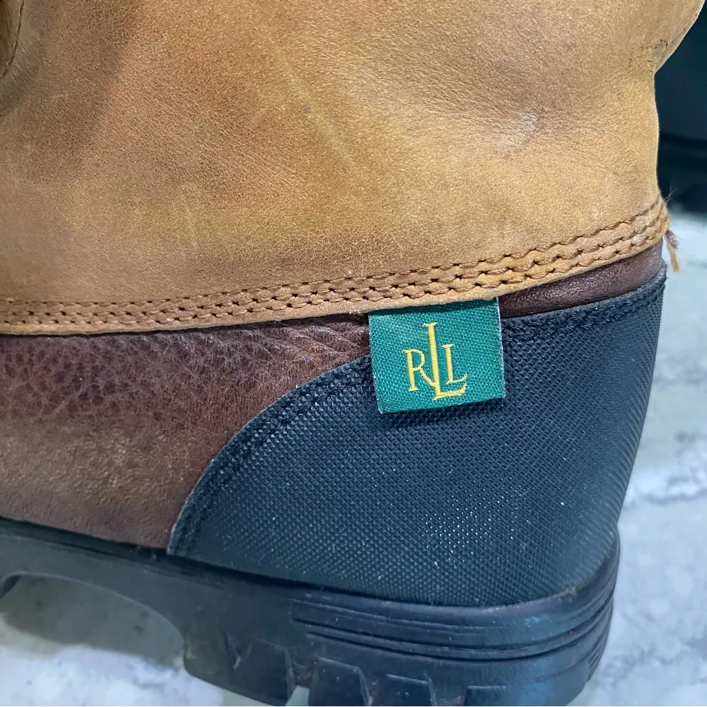 Ralph Lauren Quinta fur midi boot winter waterproof rubber duck leather boot 9 - Image 11