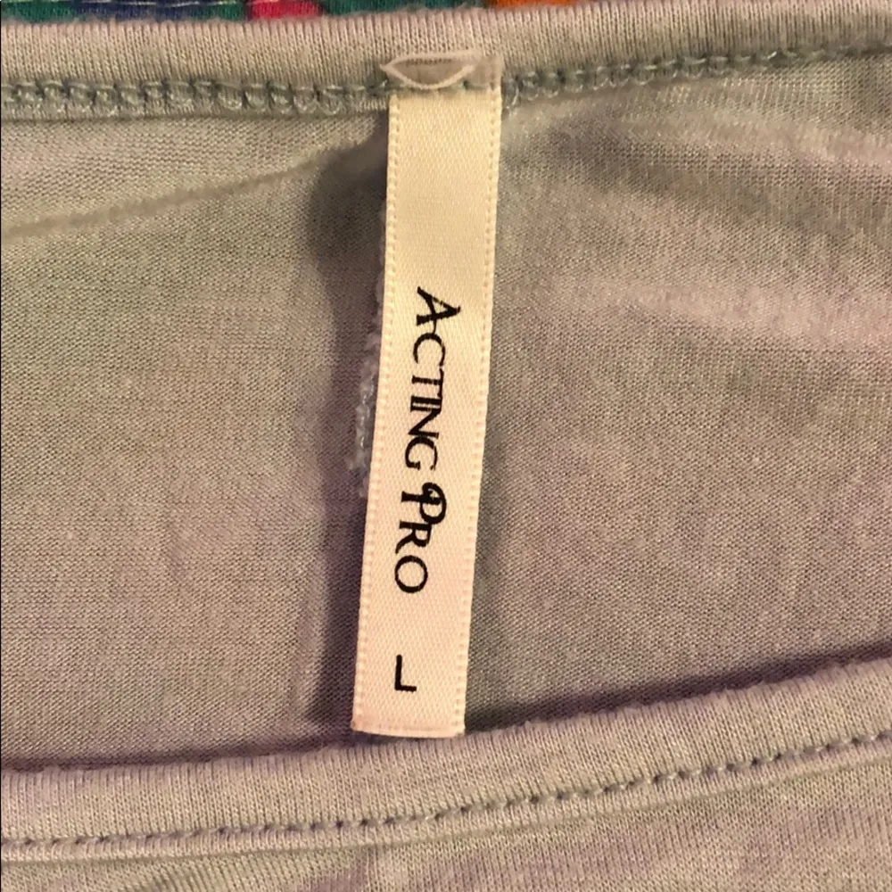 Acting Pro  NWOT cold ruffle shoulder blouse - Image 4