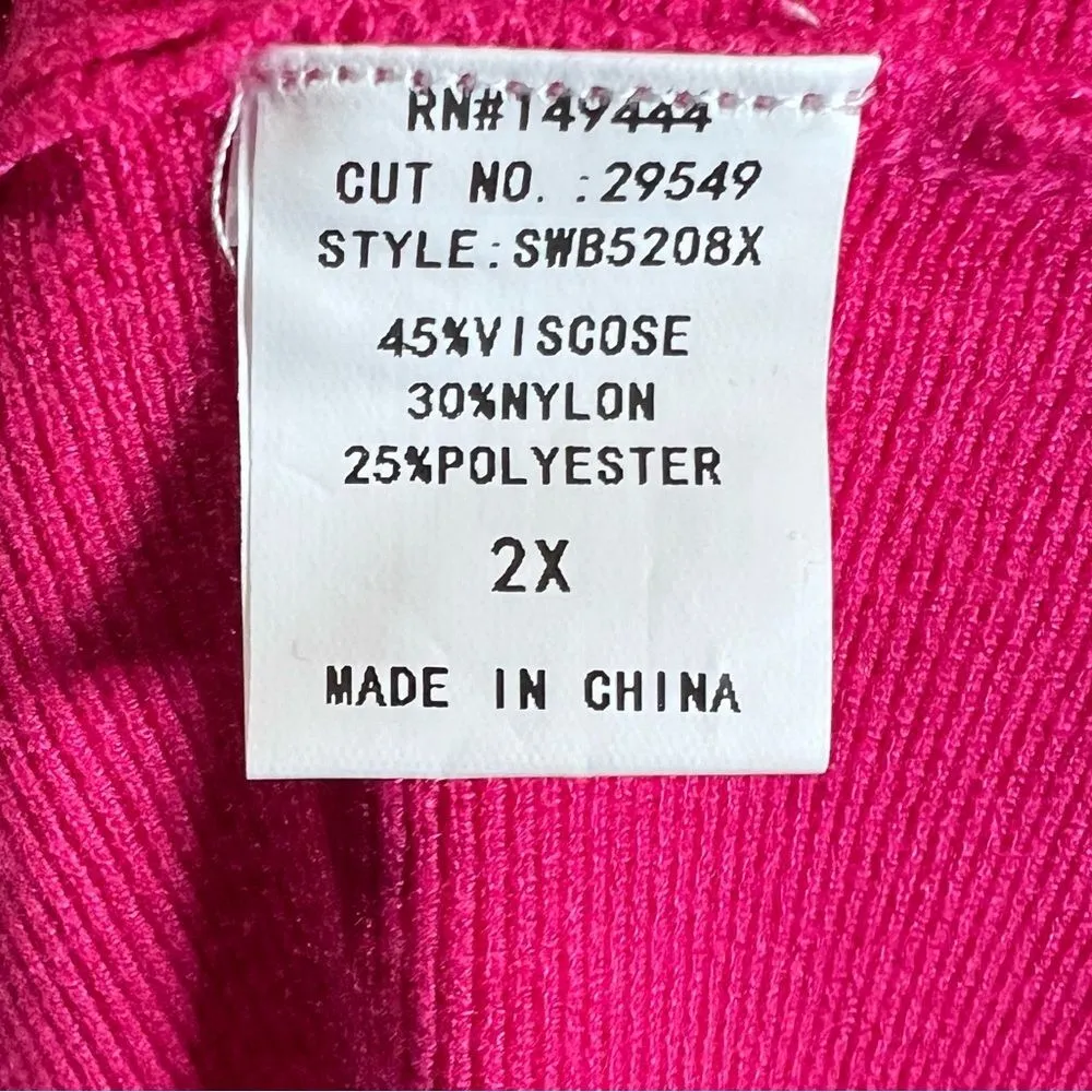 Siren Lily pink silver studded knit sweater top size 2X NWT - Image 5