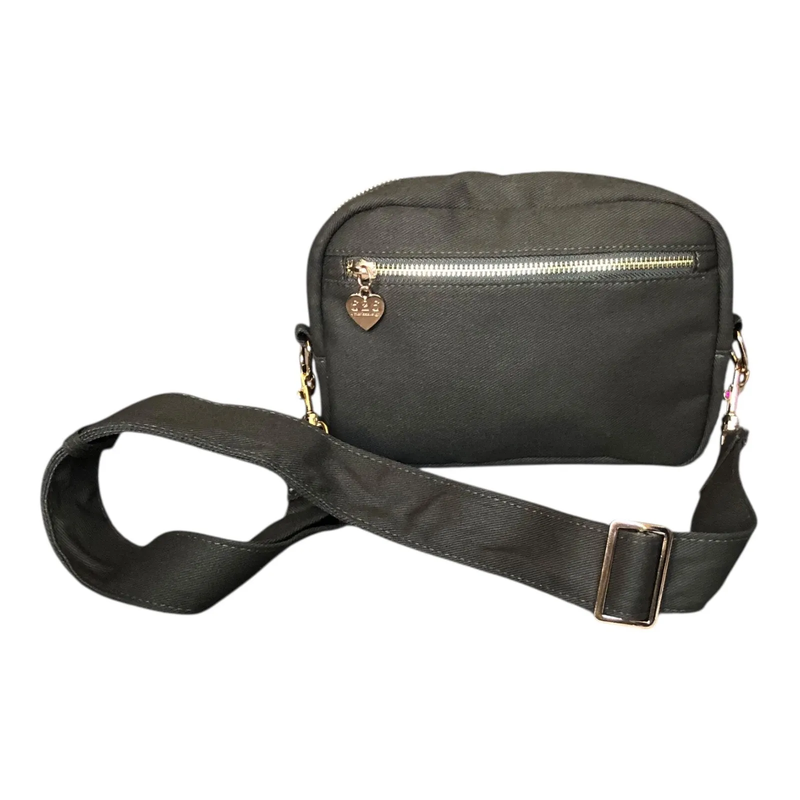 626 x Marissa Leigh Signed Camo Denim Crossbody Bag Detachable Adjustable Strap Green - Image 5