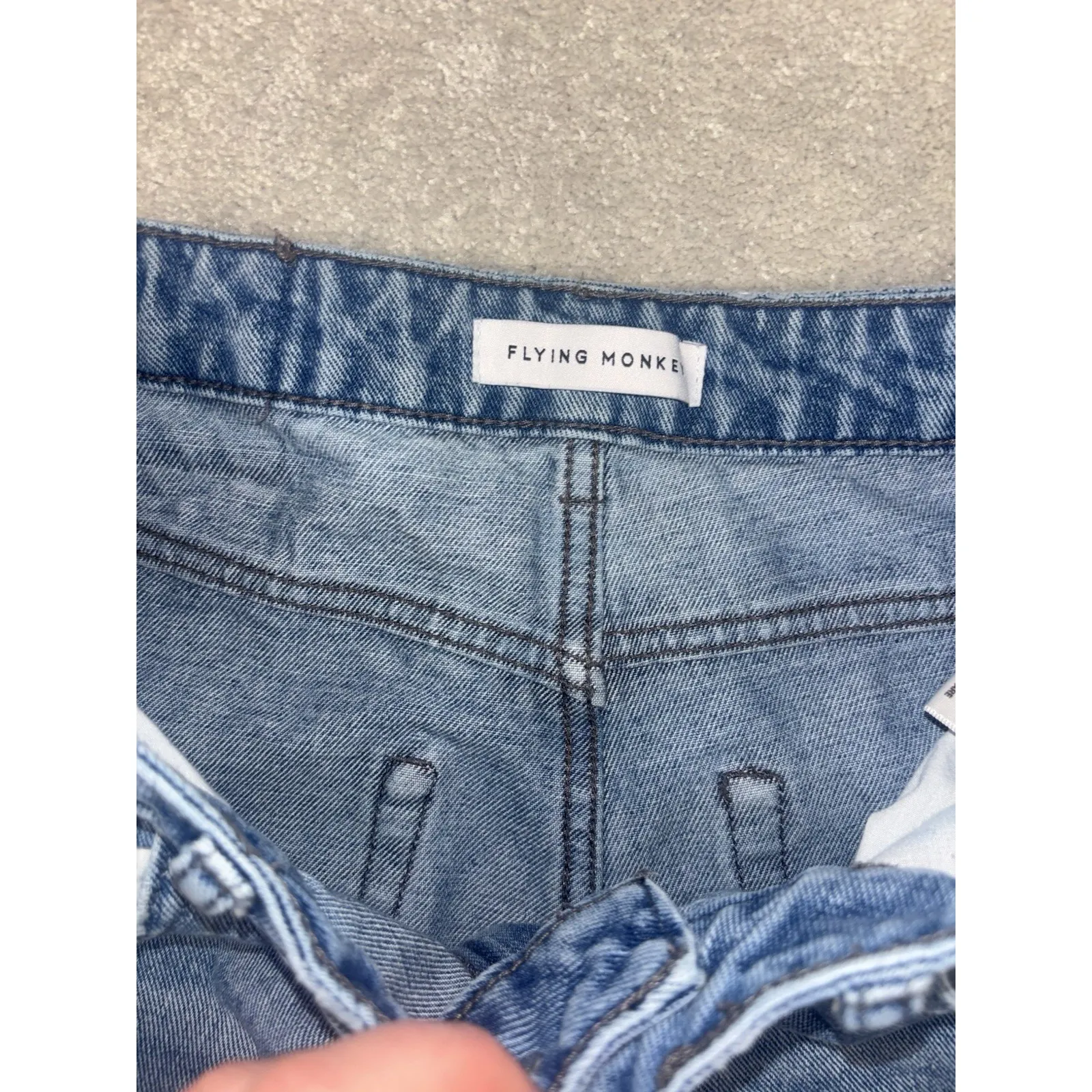 flying monkey jeans boyfriend fit straight leg jeans distressed 29 - Image 3