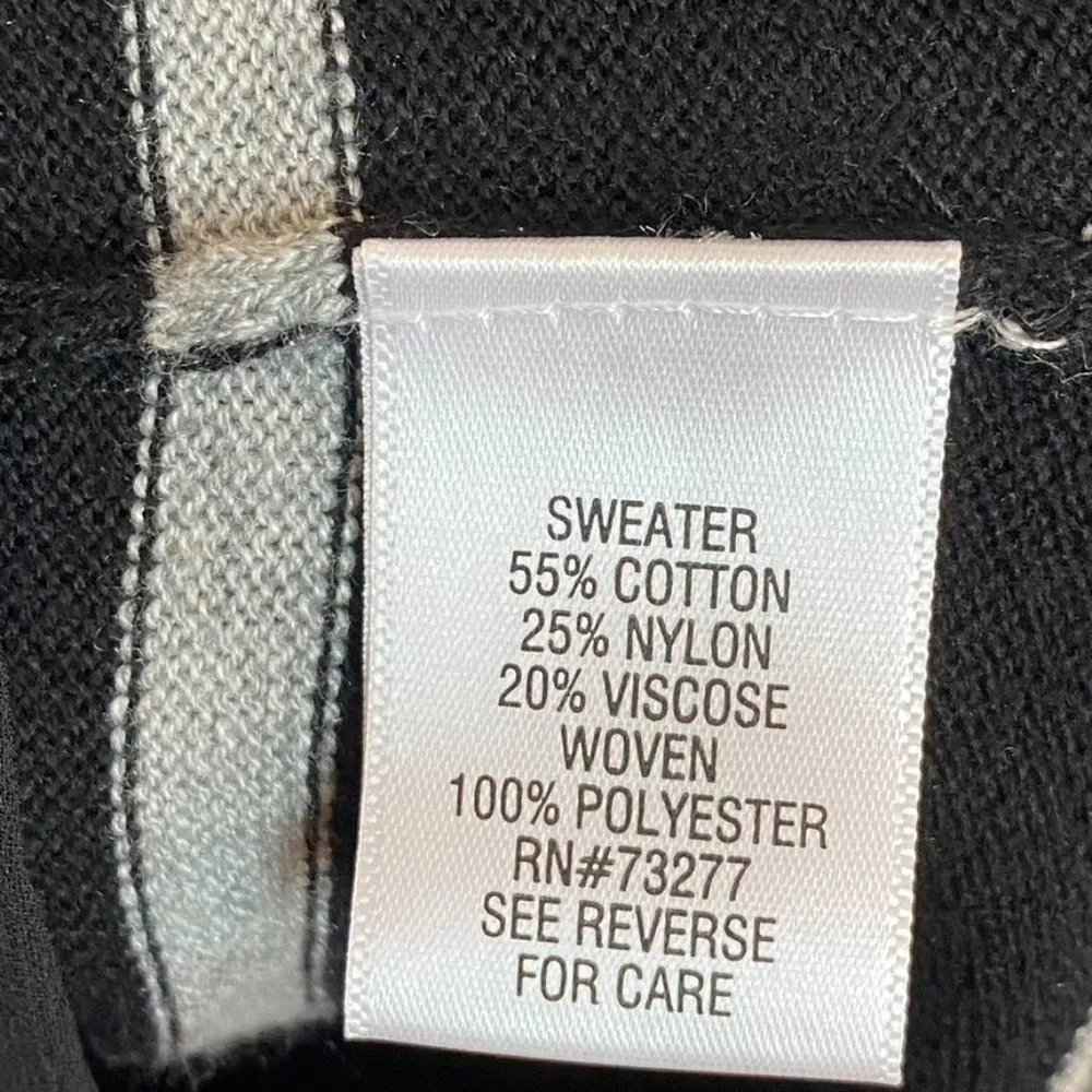 Dana Buchman Striped Sweater with Chiffon Hem Size Small NEW - Image 8