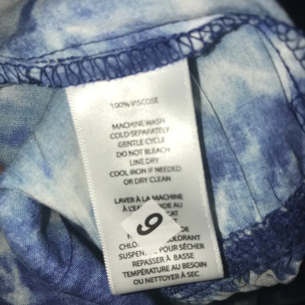 BeachLunchLounge Dress Blue & White Tie-Dye Maxi Dress Sz S Small NWT - Image 12