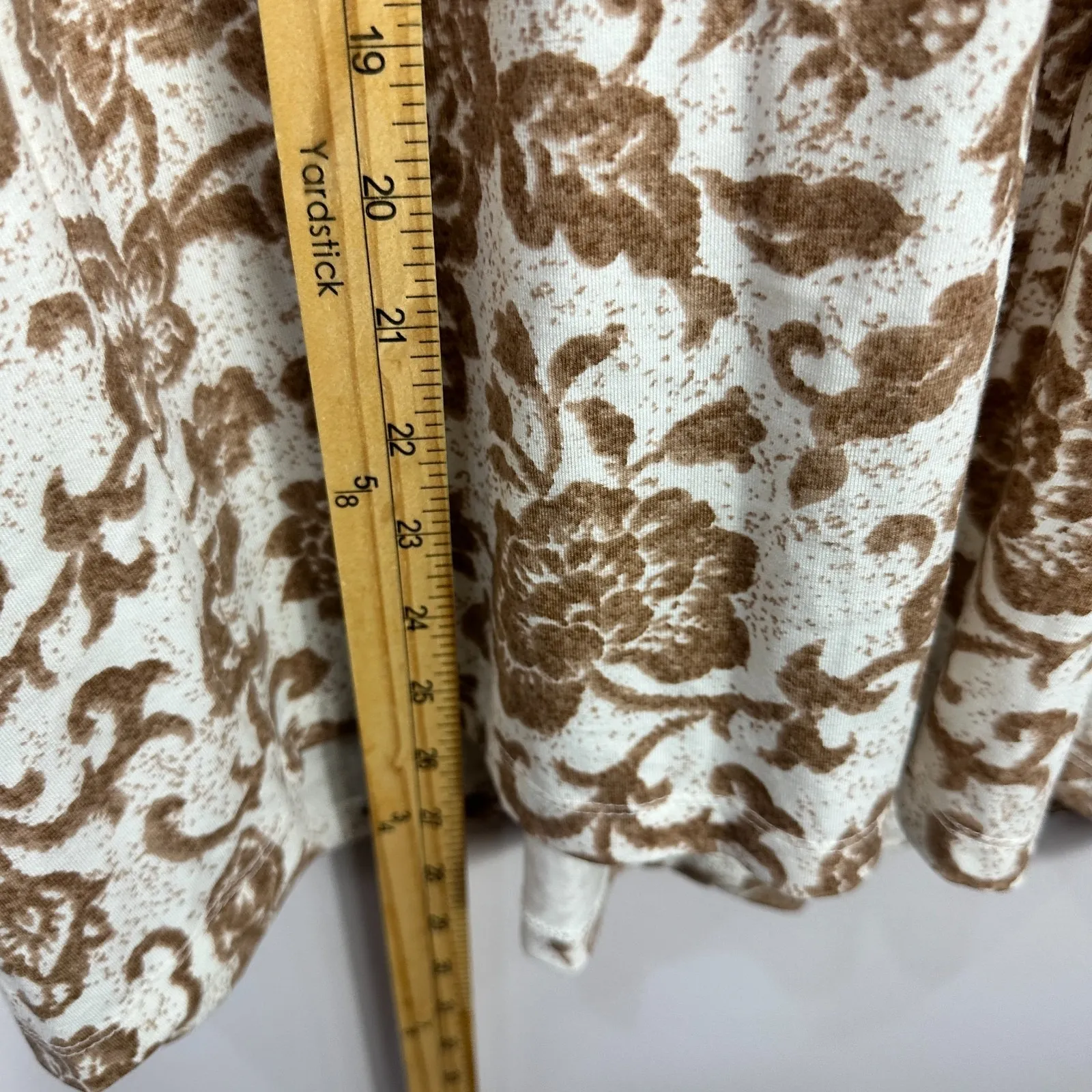 Isaac Mizrahi Live Top XL Brown Floral Fall Autumn Boho Cottagecore Casual Layer - Image 5