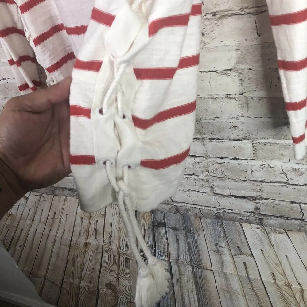 NEW Ann Taylor Loft Nautical Striped Lace Up Side Light Weight Sweater Small - Image 5