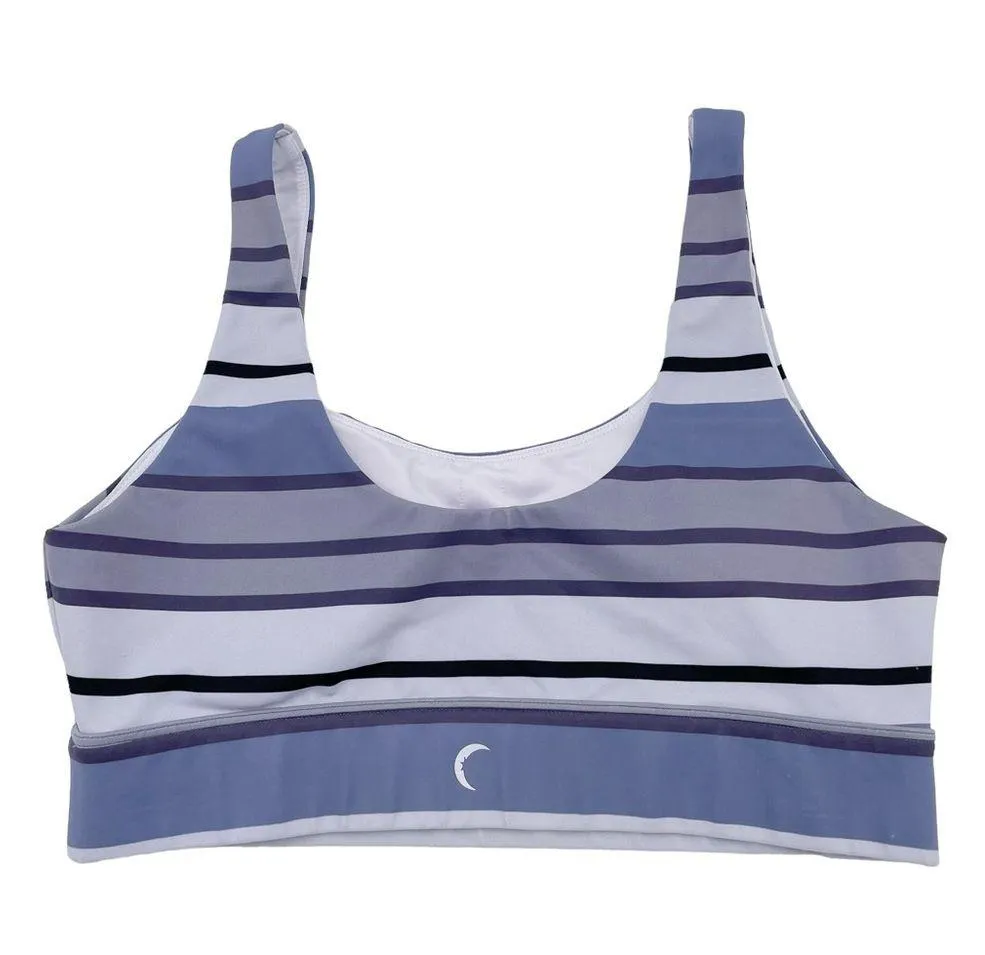 Zyia Active Purple Horizon Light n Tight Sports Bra Striped Women's Size Medium - Image 2