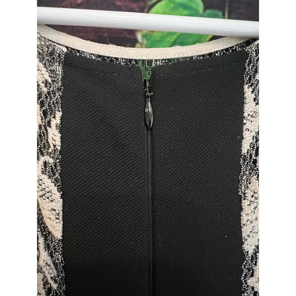 Antonio Melani Peplum Lace Sleeveless Sheath Midi Dress Cap Sleeves Lined Size 8 - Image 6