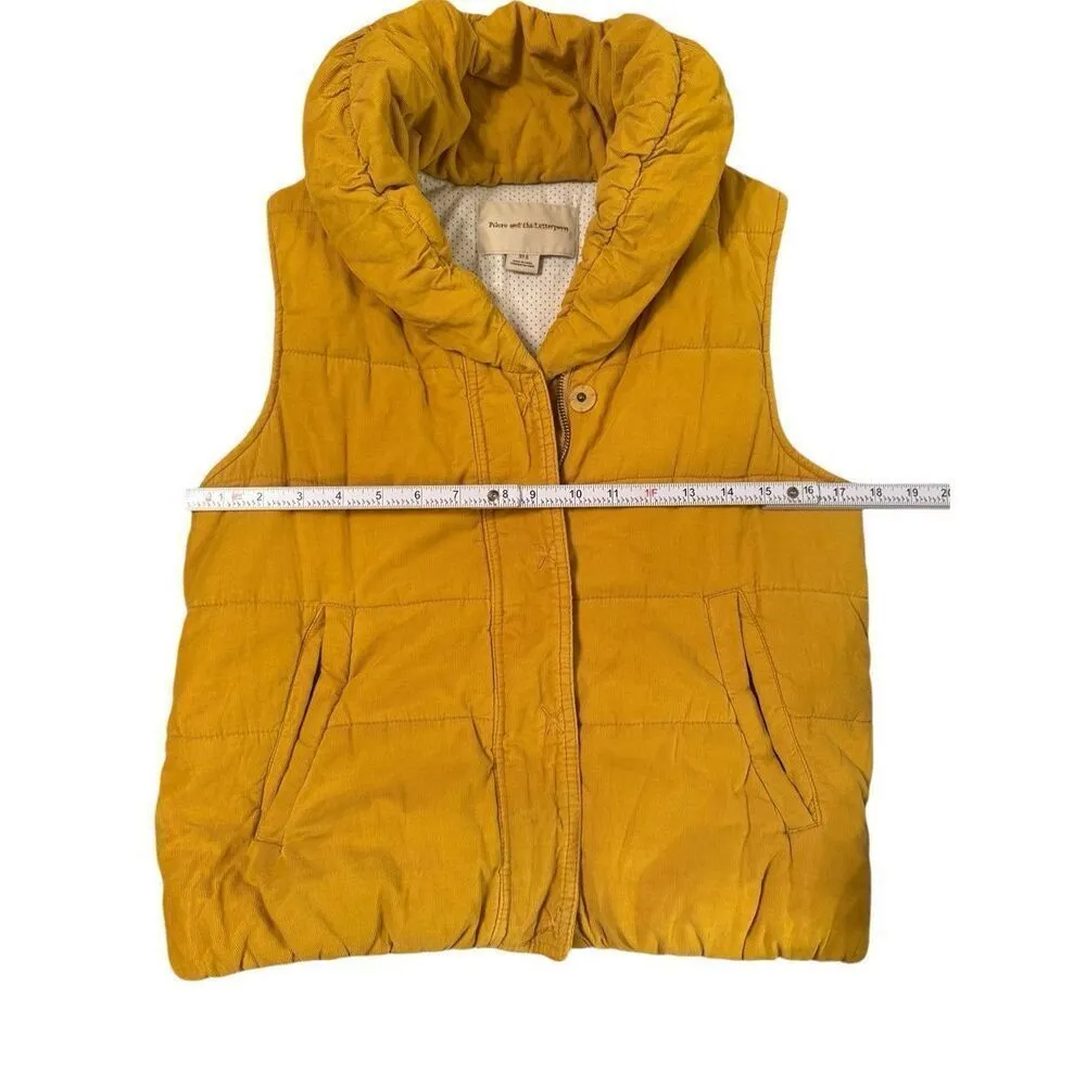 Anthropologie Pilcro and the Letterpress Puffy Quilted Mustard Yellow Vest Zip-u - Image 7