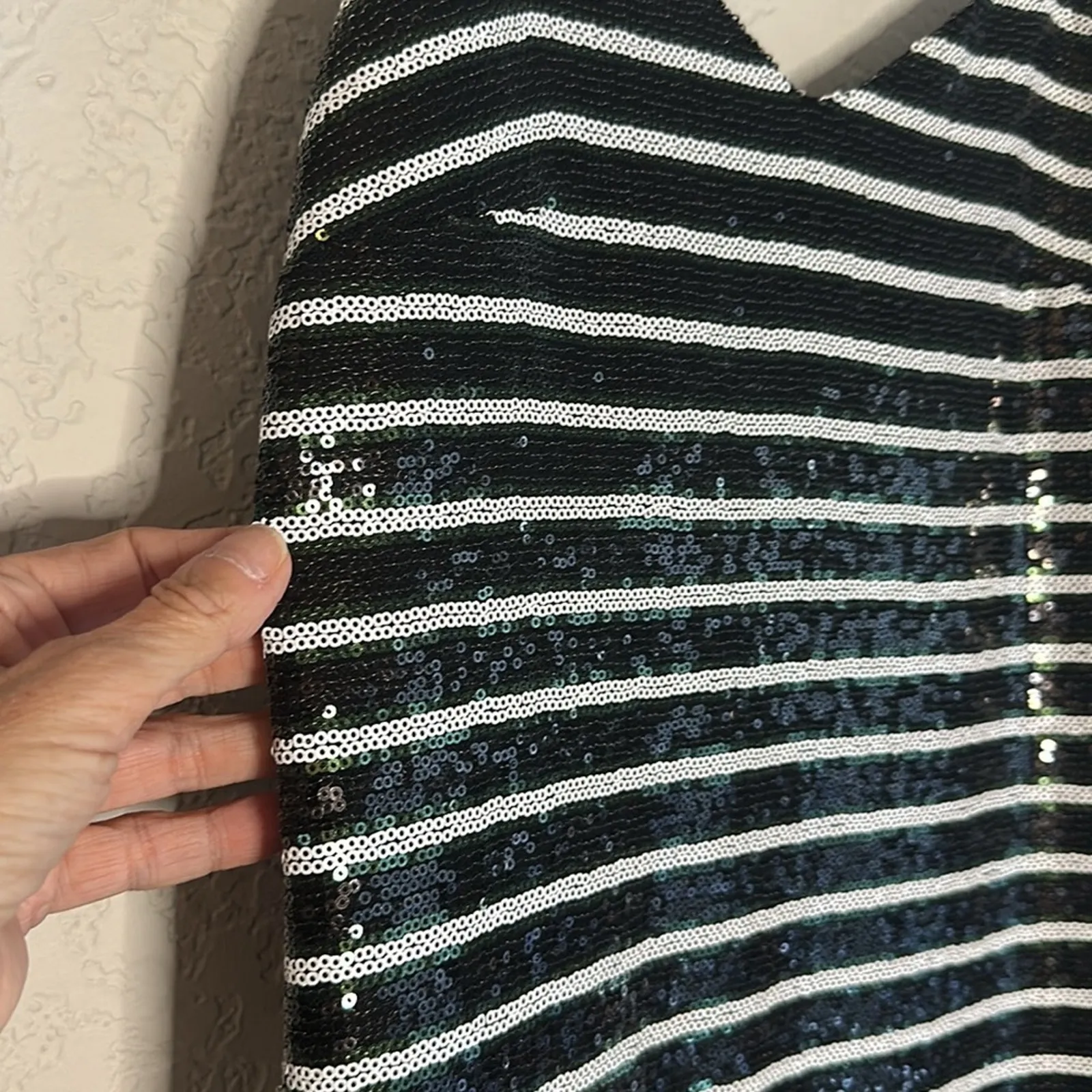 Marie Oliver Sequin Slip Dress Midi Cocktail Black Wicked Party Date Night NYE - Image 4