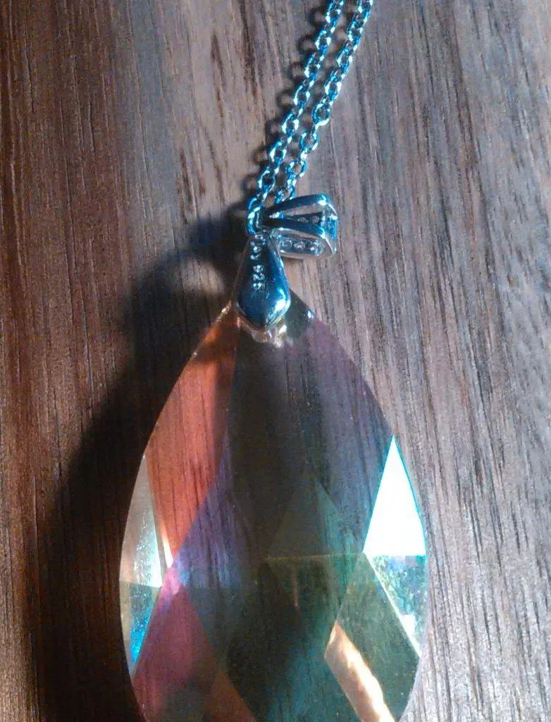 Simulated Yellow Topaz Sterling Silver Pendant With Stainless Steel Chain - Image 9