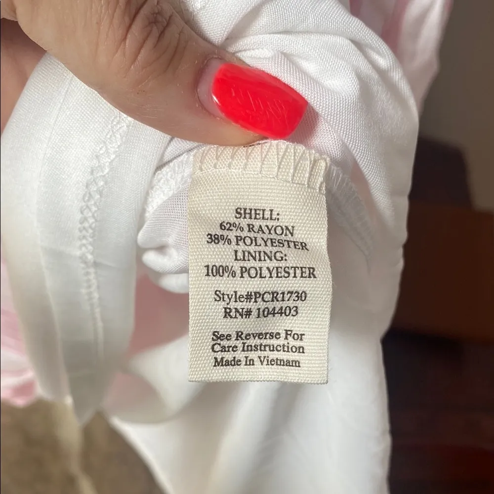 Anthropologie Perch Blu Pepper pink white boho embroidered floral swing dress - Image 6