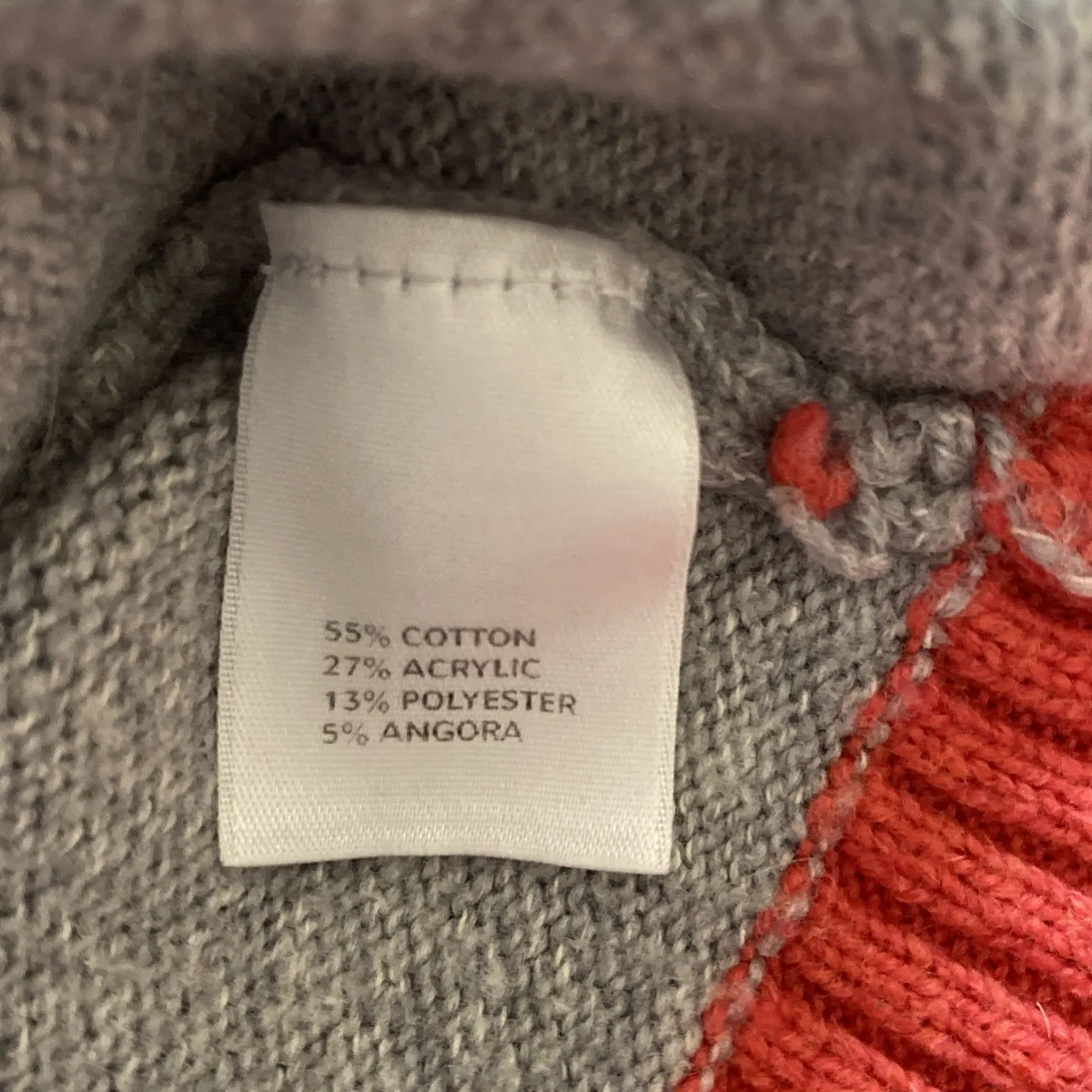 Caslon Womens Small Gray Angora Hair Blend Cardigan Sweater Sew Weird Patch Prep - Image 9