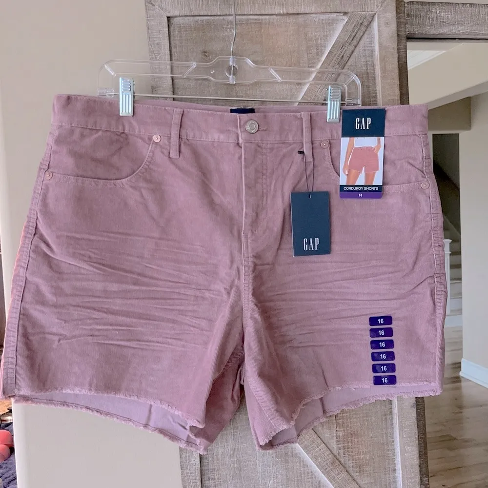 Corduroy Shorts Comfy Cutoffs Nostalgia Rose Womens 16 New - Image 8