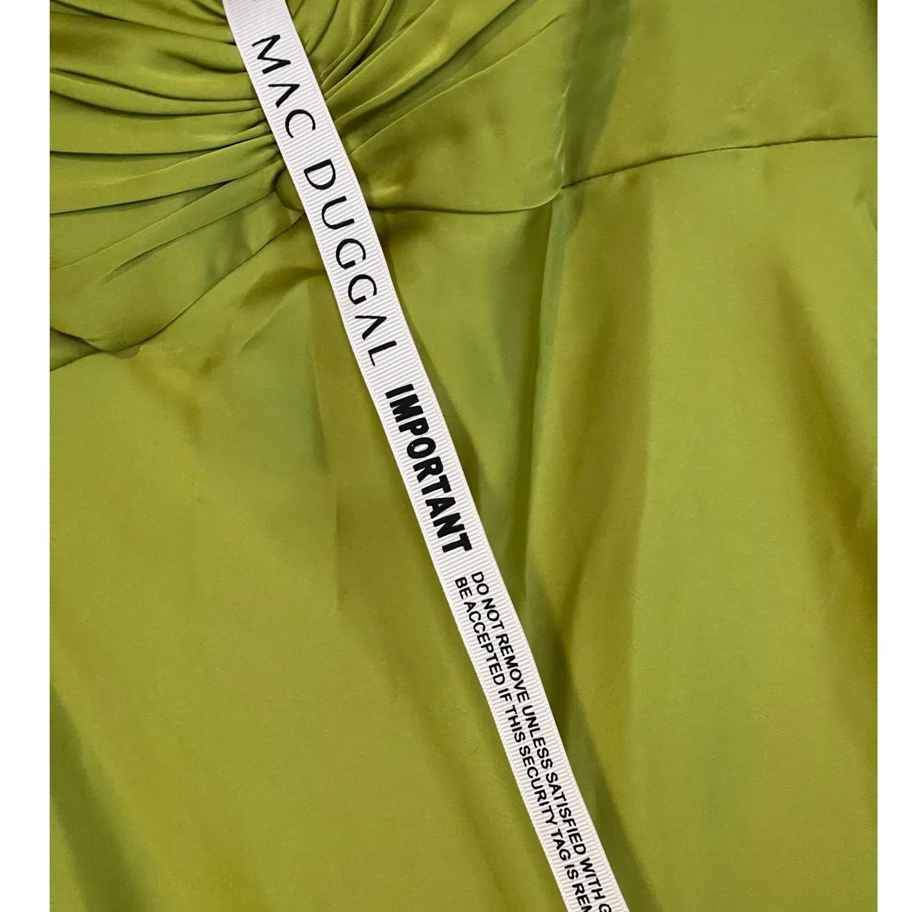 Mac Duggal NEW Size 0 70167 Apple Green Spaghetti Strap Charmeuse Slip Dress - Image 9