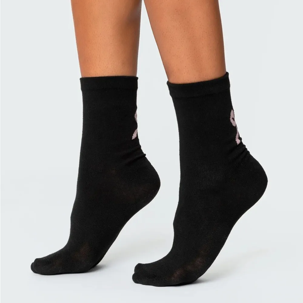 Edikted Black and Pink 🎀 Socks Size os - Image 3