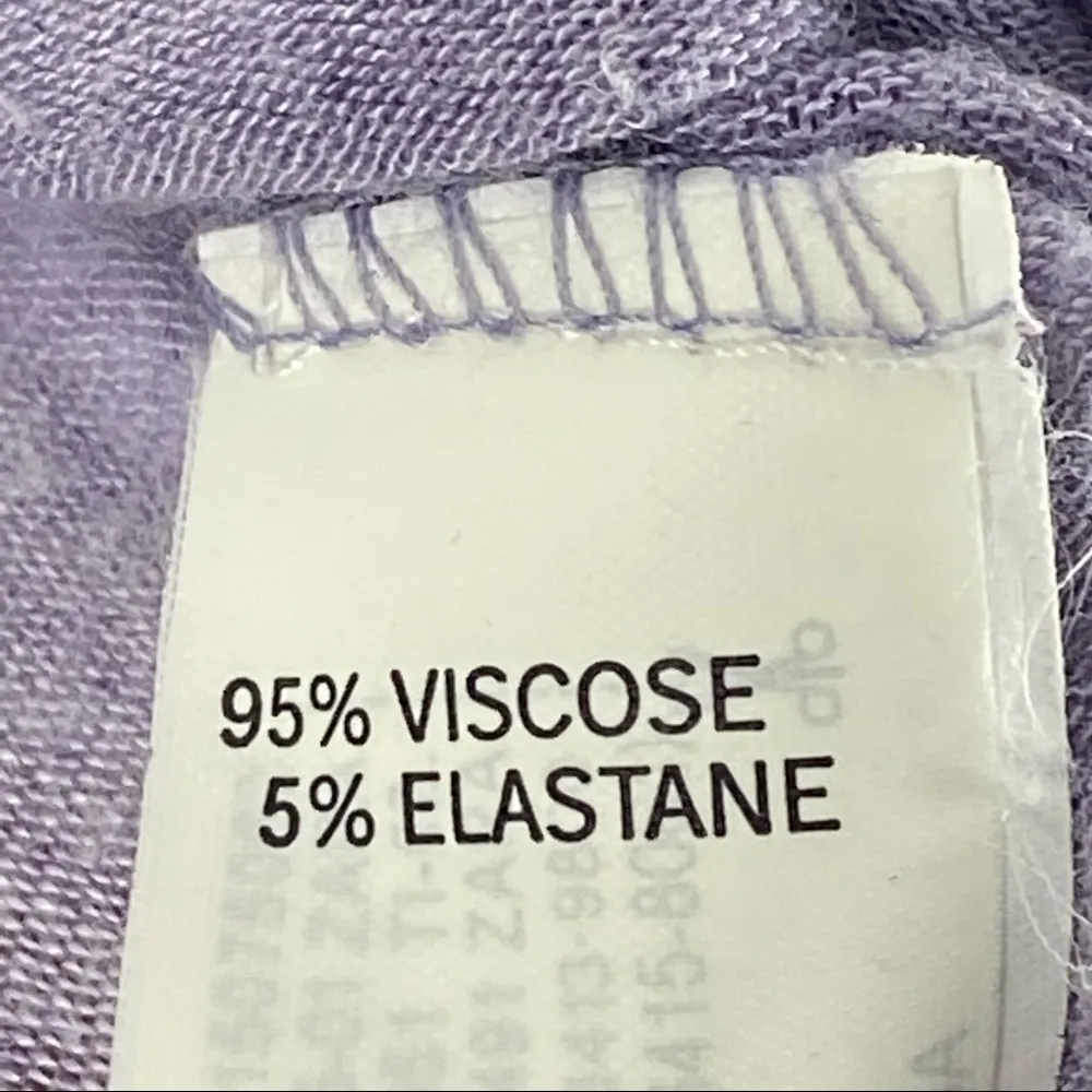 ZARA BASIC Lilac Sheer Elbow Patch Frayed Hem Long Sleeves Sweater, Size Small - Image 4