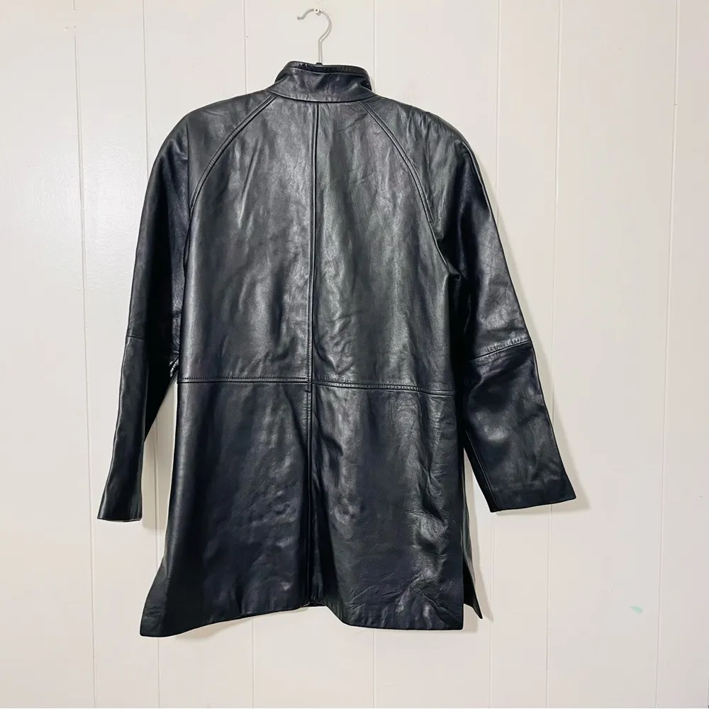 Ellen Tracy Genuine Leather Jacket Black Size S - Image 6