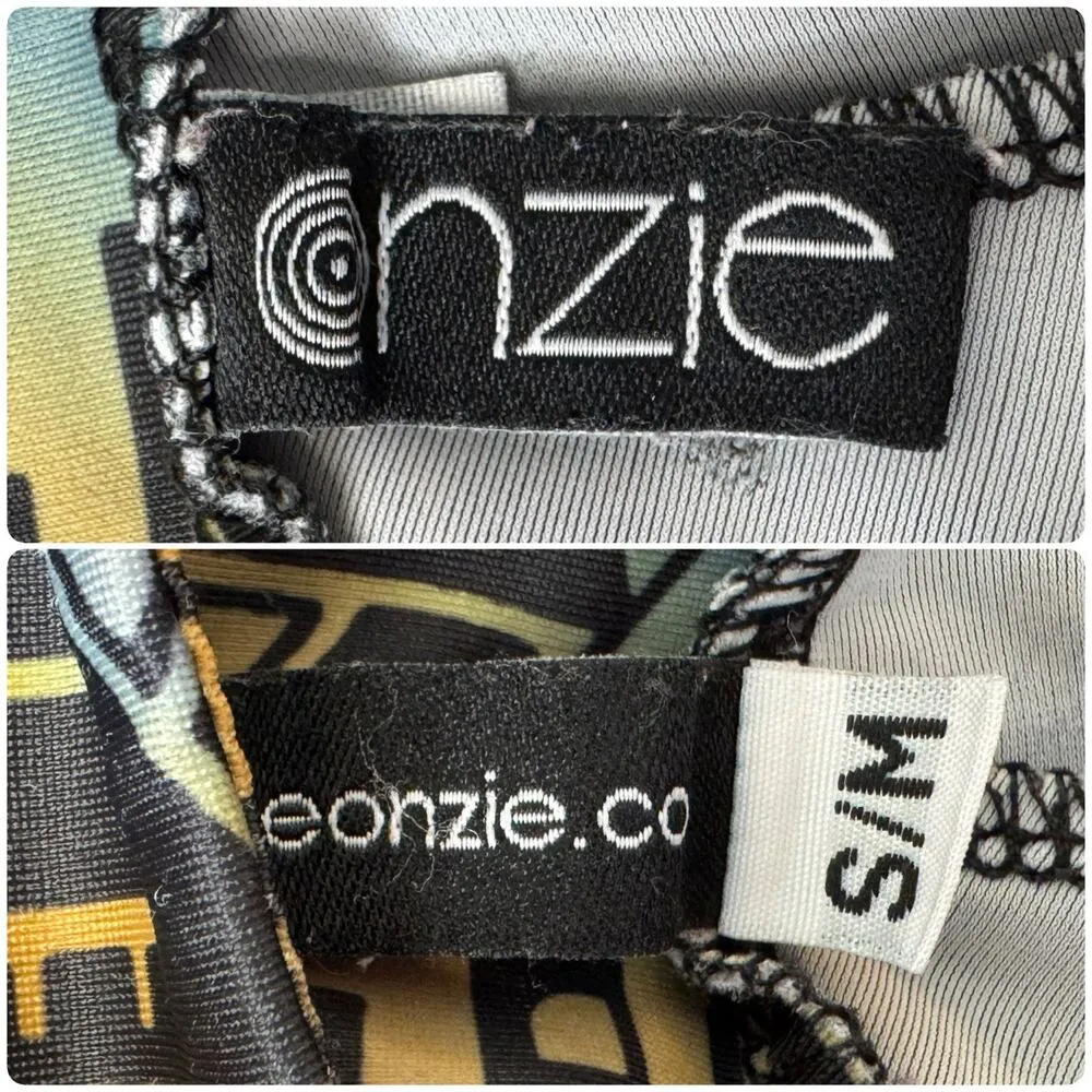 ONZIE Rainbow Geometric Abstract Low Rise Leggings Hot Yoga Pants Size S/M - Image 8