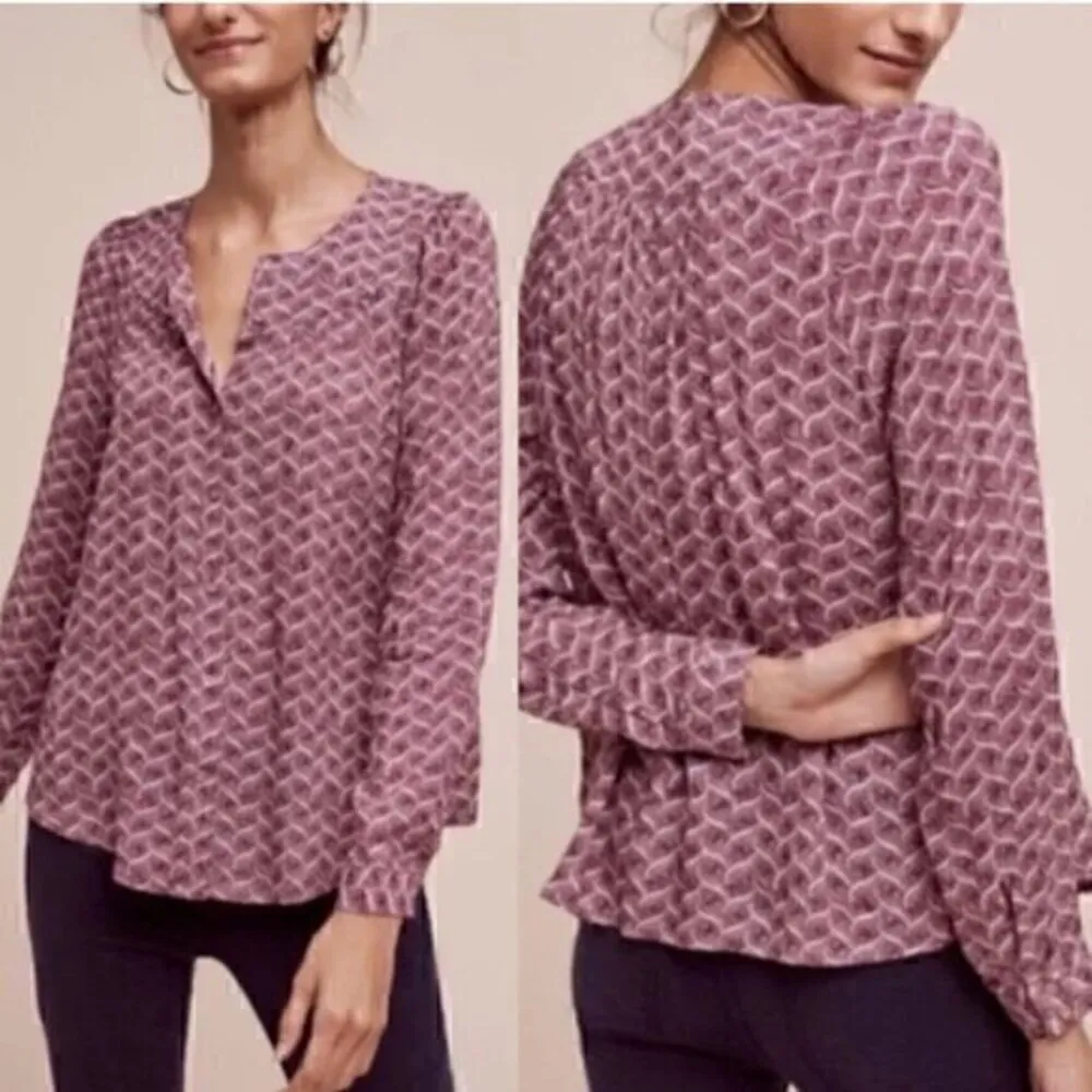 Anthropologie Maeve Orli Bibbed Button Down Top - Image 2