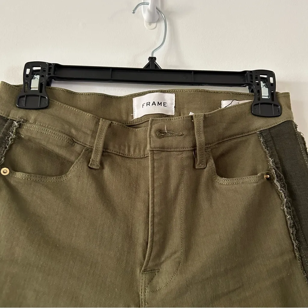 Frame Le High Military Green Skinny Jeans - Image 3