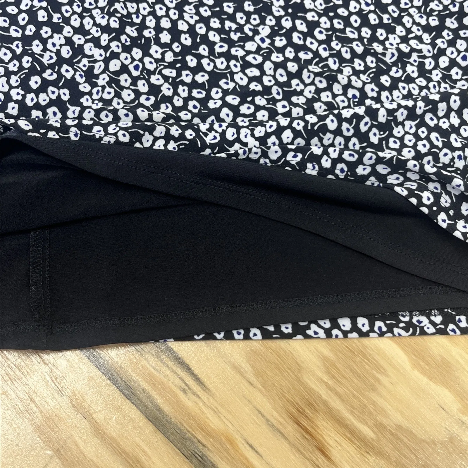 Lauren Ralph Lauren Stretch Floral Faux Wrap Dress Jersey Knit Womens 16W Preppy - Image 6