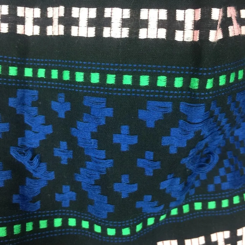 Anthropologie Joie Sada Black Embroidered Mini Dress Medium Babydoll Bell Sleeve - Image 13