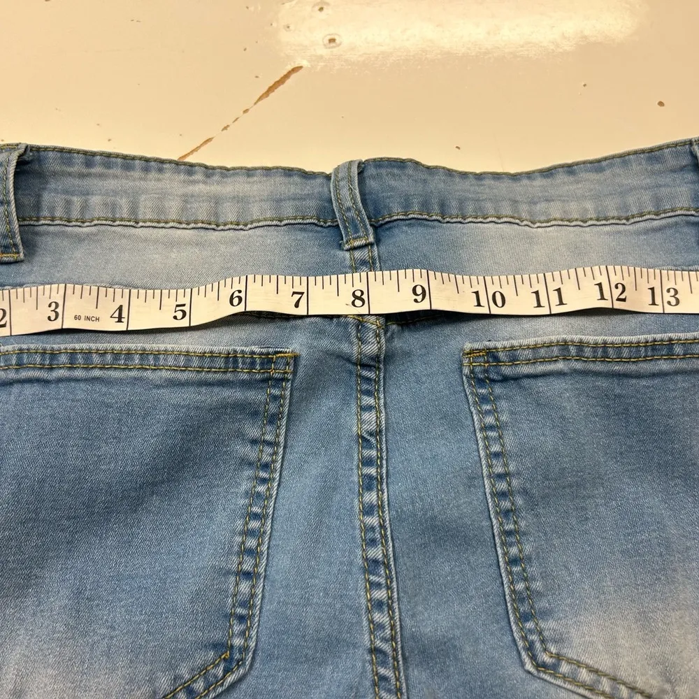 jeans zippers look like FALMER Heritage, not sure no tag Distressed ❤️ Blue Size 16 - Image 6