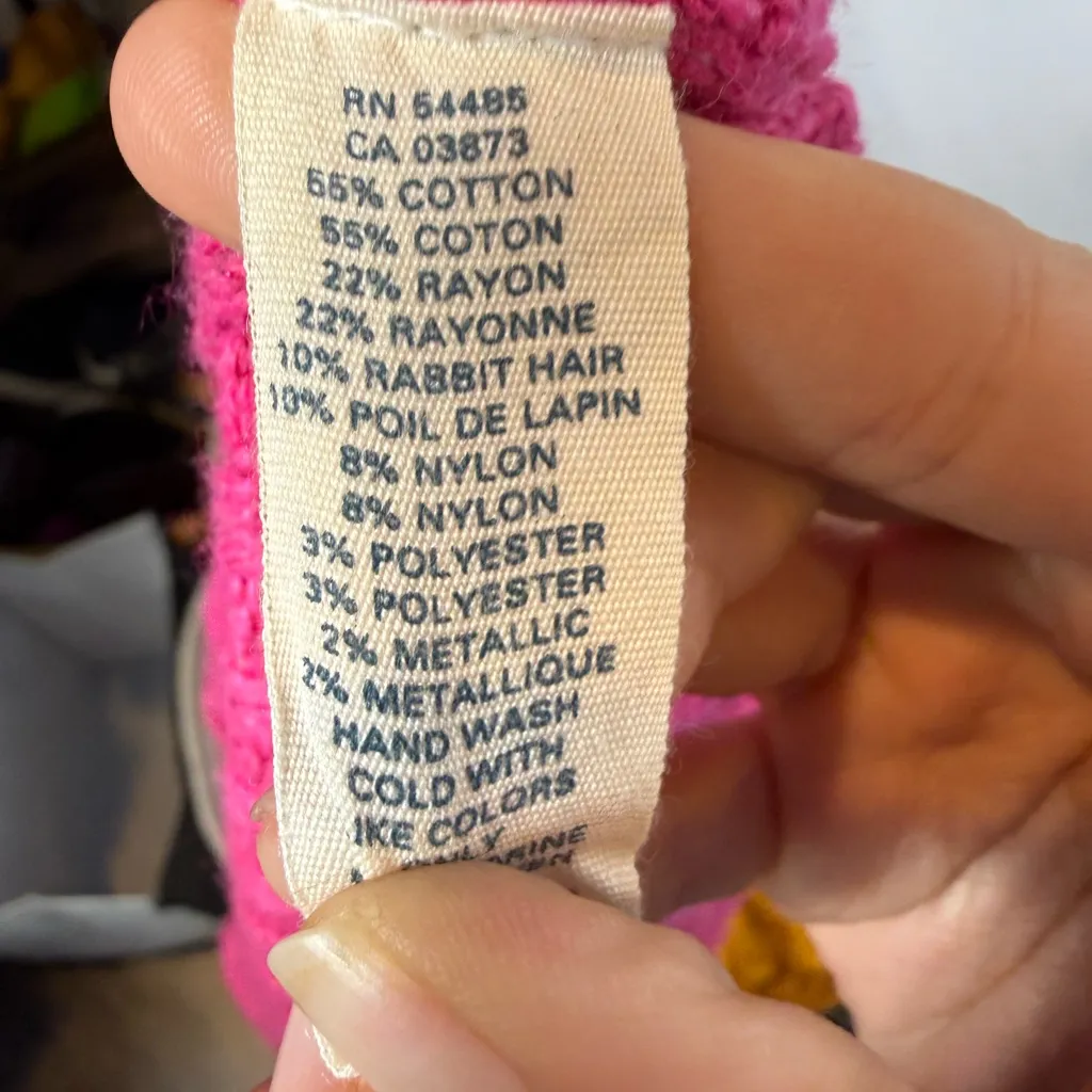 Y2K Vintage American Eagle Cropped Cardigan Sweater in Pink Size Extra Small - Image 10