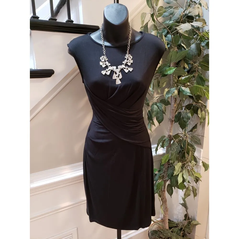 KUT From The Kloth Dress Women's 4P Black Ruched Bodycon Sheath Cocktail - Image 2