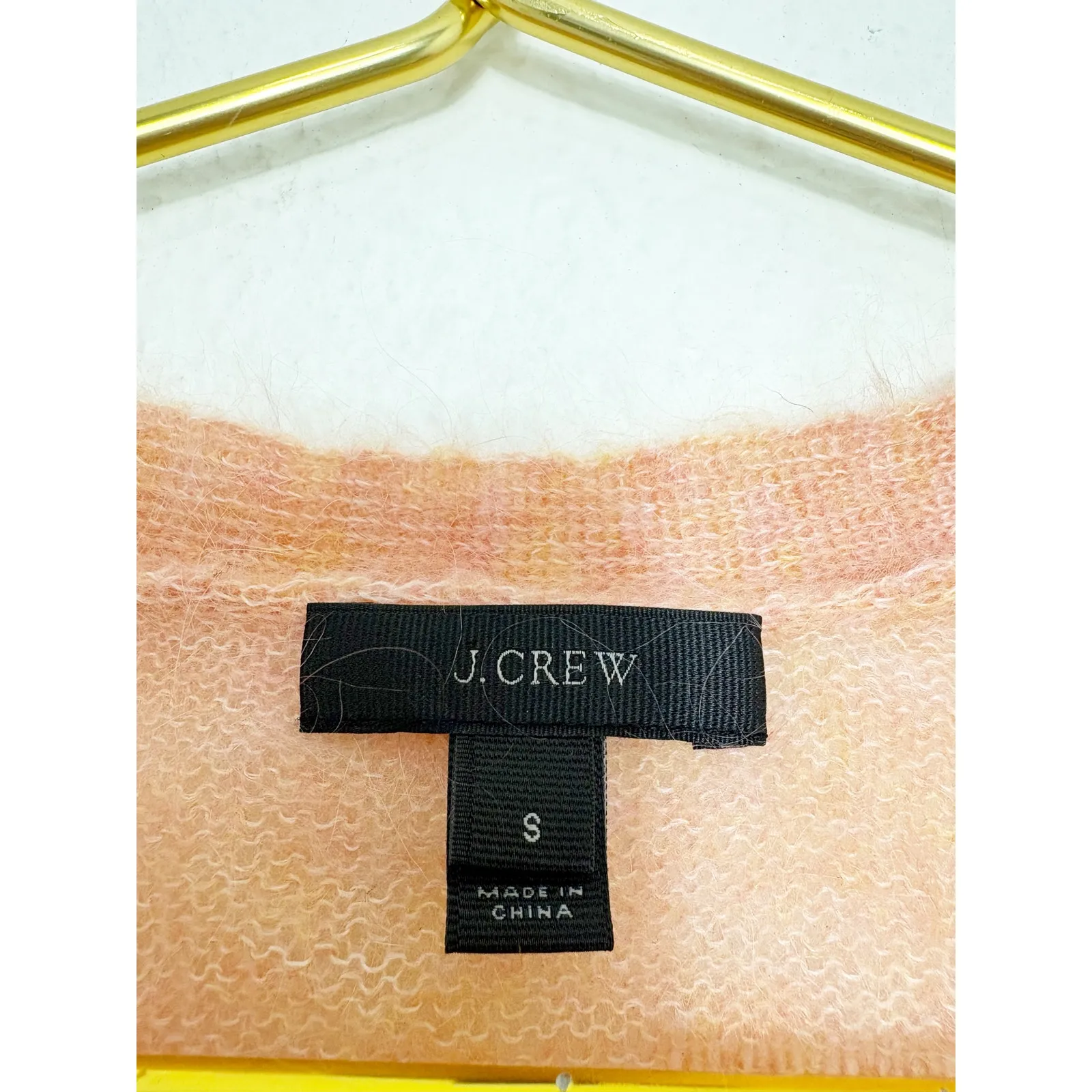 J. Crew Mohair Boyfriend Cardigan Sweater Small Peach Lightweight B5228 Preppy Pink - Image 6