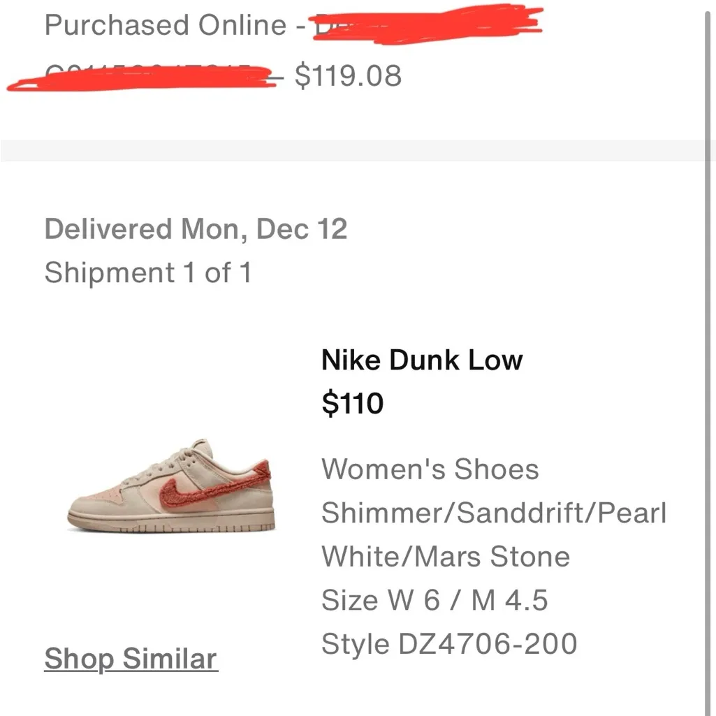 Nike Dunk Low Terry Swoosh Women’s Size 6 - Image 7