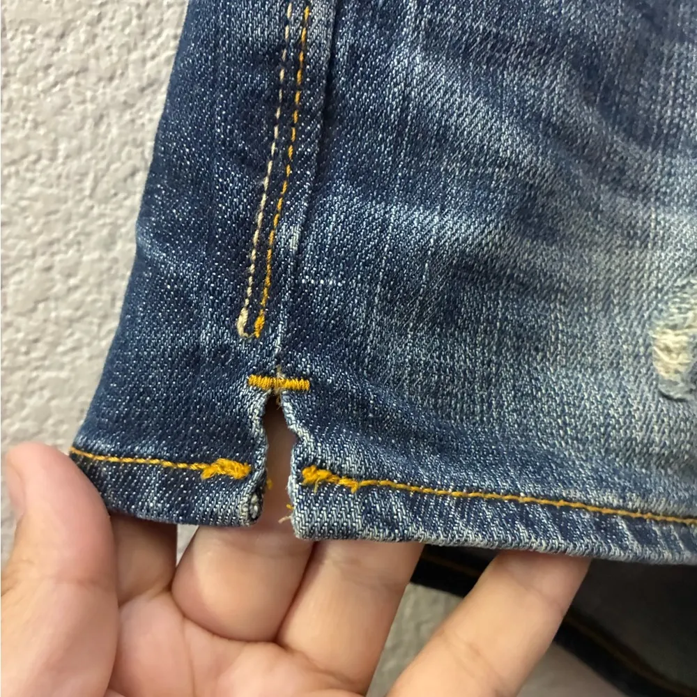 EXPRESS Distressed Denim Shorts with Boho Belt 0 - Image 5