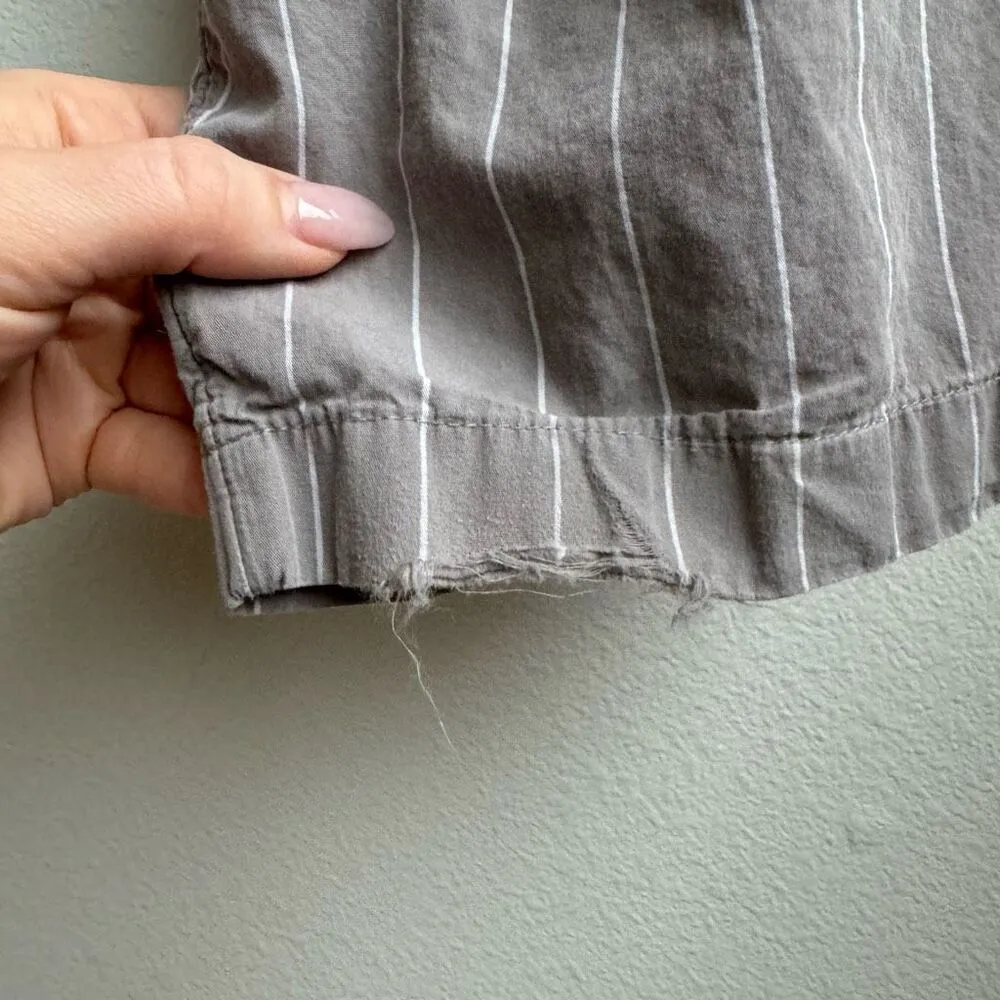 COS Pull On Gray Straight Leg Ankle Pants Lightweight Stretch Size Medium - Image 8